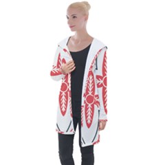 Motif Longline Hooded Cardigan by Sobalvarro