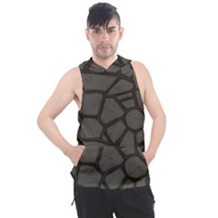 Cartoon Gray Stone Seamless Background Texture Pattern Men s Sleeveless Hoodie by BangZart