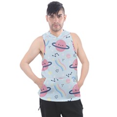 Cute Planet Space Seamless Pattern Background Men s Sleeveless Hoodie by BangZart