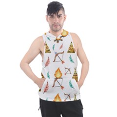 Cute Cartoon Native American Seamless Pattern Men s Sleeveless Hoodie by BangZart