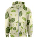 Leaf spring seamless pattern fresh green color nature Men s Zipper Hoodie View1