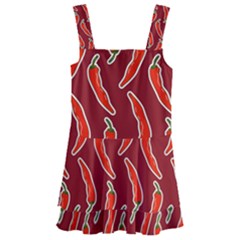 Chili Pattern Red Kids  Layered Skirt Swimsuit by BangZart