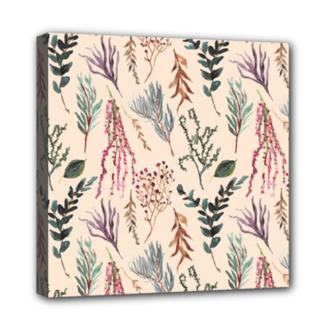 Watercolor Floral Seamless Pattern Mini Canvas 8  X 8  (stretched) by BangZart