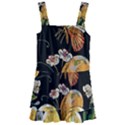 Embroidery blossoming lemons butterfly seamless pattern Kids  Layered Skirt Swimsuit View1