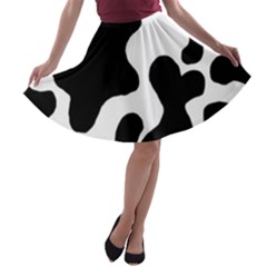 Cow Pattern A-line Skater Skirt by BangZart