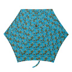 Clown Ghost Pattern Blue Mini Folding Umbrellas by snowwhitegirl