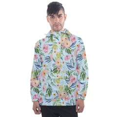 Springflowers Men s Front Pocket Pullover Windbreaker by Dushan