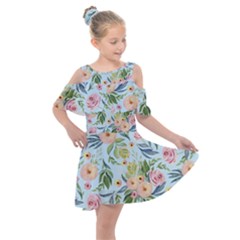 Springflowers Kids  Shoulder Cutout Chiffon Dress by Dushan