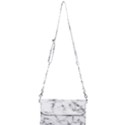 White faux marble texture  Mini Crossbody Handbag View1