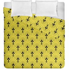 Art-decoyellow Duvet Cover Double Side (king Size) by Dushan