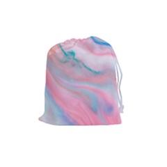 Colorful Marble Abstract Background Texture  Drawstring Pouch (medium) by Dushan