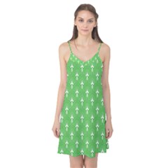 Green And White Art-deco Pattern Camis Nightgown by Dushan