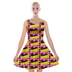 Haha - Nelson Pointing Finger At People - Funny Laugh Velvet Skater Dress by DinzDas