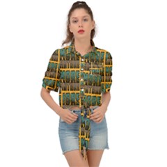 More Nature - Nature Is Important For Humans - Save Nature Tie Front Shirt  by DinzDas