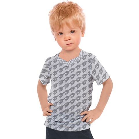 Comic Head Skull Hat Pattern 2 Kids  Sports Tee by DinzDas