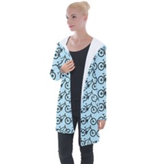 Mountain Bike - Mtb - Hardtail And Dirt Jump Longline Hooded Cardigan by DinzDas