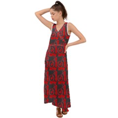 015 Mountain Bike - Mtb - Hardtail And Downhill V-neck Chiffon Maxi Dress by DinzDas