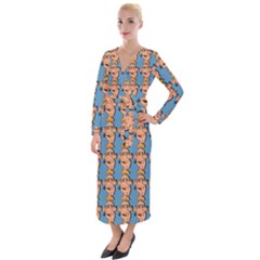 Village Dude - Hillbilly And Redneck - Trailer Park Boys Velvet Maxi Wrap Dress by DinzDas