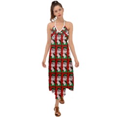 Village Dude - Hillbilly And Redneck - Trailer Park Boys Halter Tie Back Dress  by DinzDas