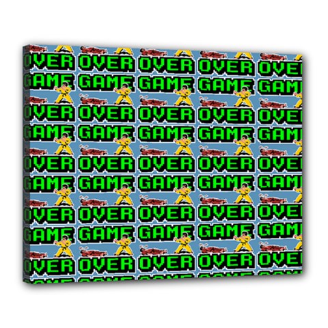 Game Over Karate And Gaming - Pixel Martial Arts Canvas 20  X 16  (stretched) by DinzDas