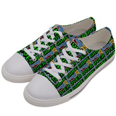 Game Over Karate And Gaming - Pixel Martial Arts Women s Low Top Canvas Sneakers by DinzDas