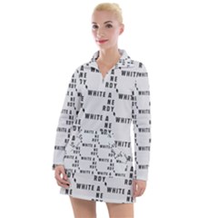 White And Nerdy - Computer Nerds And Geeks Women s Long Sleeve Casual Dress by DinzDas