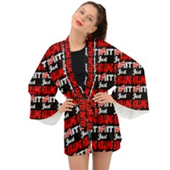 Just Killing It - Silly Toilet Stool Rocket Man Long Sleeve Kimono by DinzDas