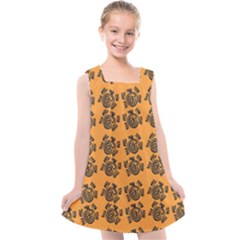 Inka Cultur Animal - Animals And Occult Religion Kids  Cross Back Dress by DinzDas