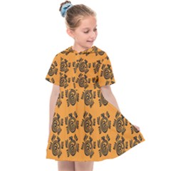 Inka Cultur Animal - Animals And Occult Religion Kids  Sailor Dress by DinzDas