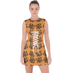 Inka Cultur Animal - Animals And Occult Religion Lace Up Front Bodycon Dress by DinzDas