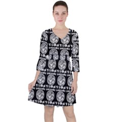 Inka Cultur Animal - Animals And Occult Religion Ruffle Dress by DinzDas