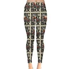 Bmx And Street Style - Urban Cycling Culture Leggings  by DinzDas