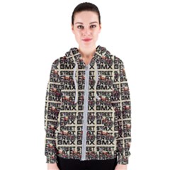 Bmx And Street Style - Urban Cycling Culture Women s Zipper Hoodie by DinzDas