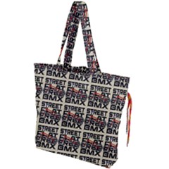 Bmx And Street Style - Urban Cycling Culture Drawstring Tote Bag by DinzDas