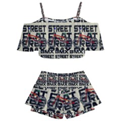 Bmx And Street Style - Urban Cycling Culture Kids  Off Shoulder Skirt Bikini by DinzDas