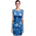 Winter Time And Snow Chaos Sleeveless Velvet Midi Dress View1