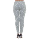 Abstract Flowers And Circle Lightweight Velour Leggings View2