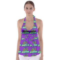 Jaw Dropping Comic Big Bang Poof Babydoll Tankini Top by DinzDas