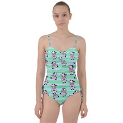 Cow Pattern Sweetheart Tankini Set by designsbymallika