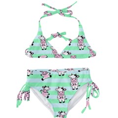 Cow Pattern Kids  Classic Bikini Set by designsbymallika