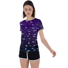 Stars Back Circle Cutout Sports Tee by Sparkle