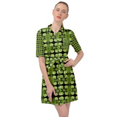 Digital Pattern Belted Shirt Dress by Sparkle