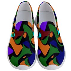 Trippy Paint Splash, Asymmetric Dotted Camo In Saturated Colors Men s Lightweight Slip Ons by Casemiro