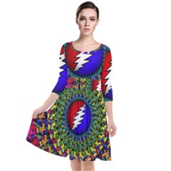 Grateful Dead Quarter Sleeve Waist Band Dress by Sapixe