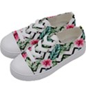 Tropical Zig Zag Pattern Kids  Low Top Canvas Sneakers View2