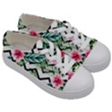 Tropical Zig Zag Pattern Kids  Low Top Canvas Sneakers View3