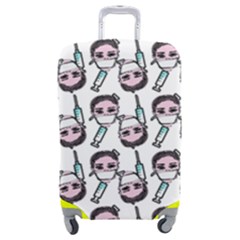 Doctor Pattern White Luggage Cover (medium) by snowwhitegirl