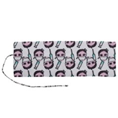 Doctor Pattern White Roll Up Canvas Pencil Holder (m) by snowwhitegirl