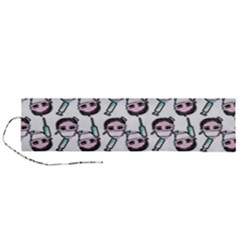 Doctor Pattern White Roll Up Canvas Pencil Holder (l) by snowwhitegirl