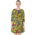 Colorful brush strokes painting on a green background                                                  Smock Dress View1